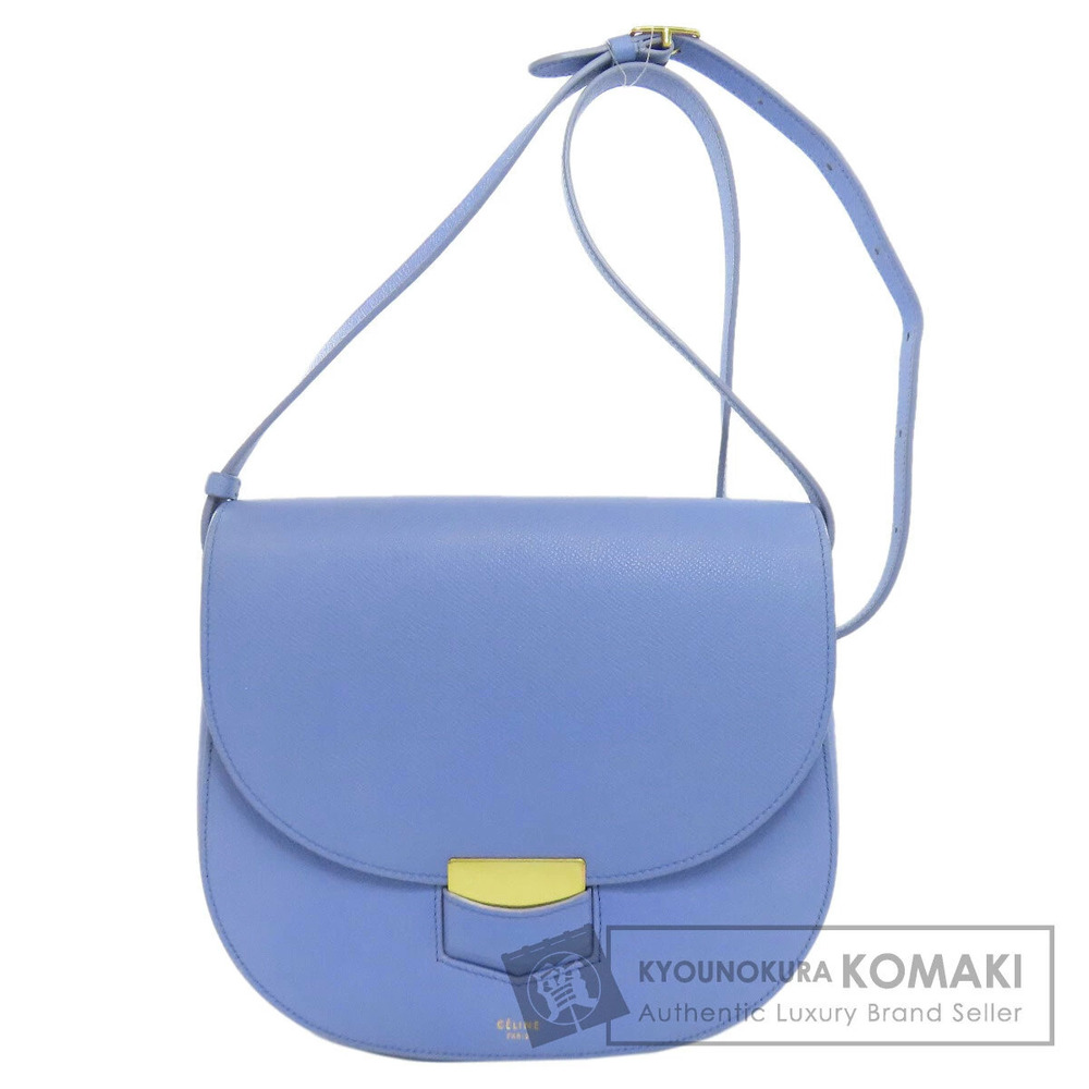Celine Logo Shoulder Bag Calfskin